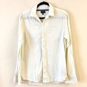Club Monaco 100% Cotton Slim Fit Button Down Shirt Small Gauzy Lightweig…